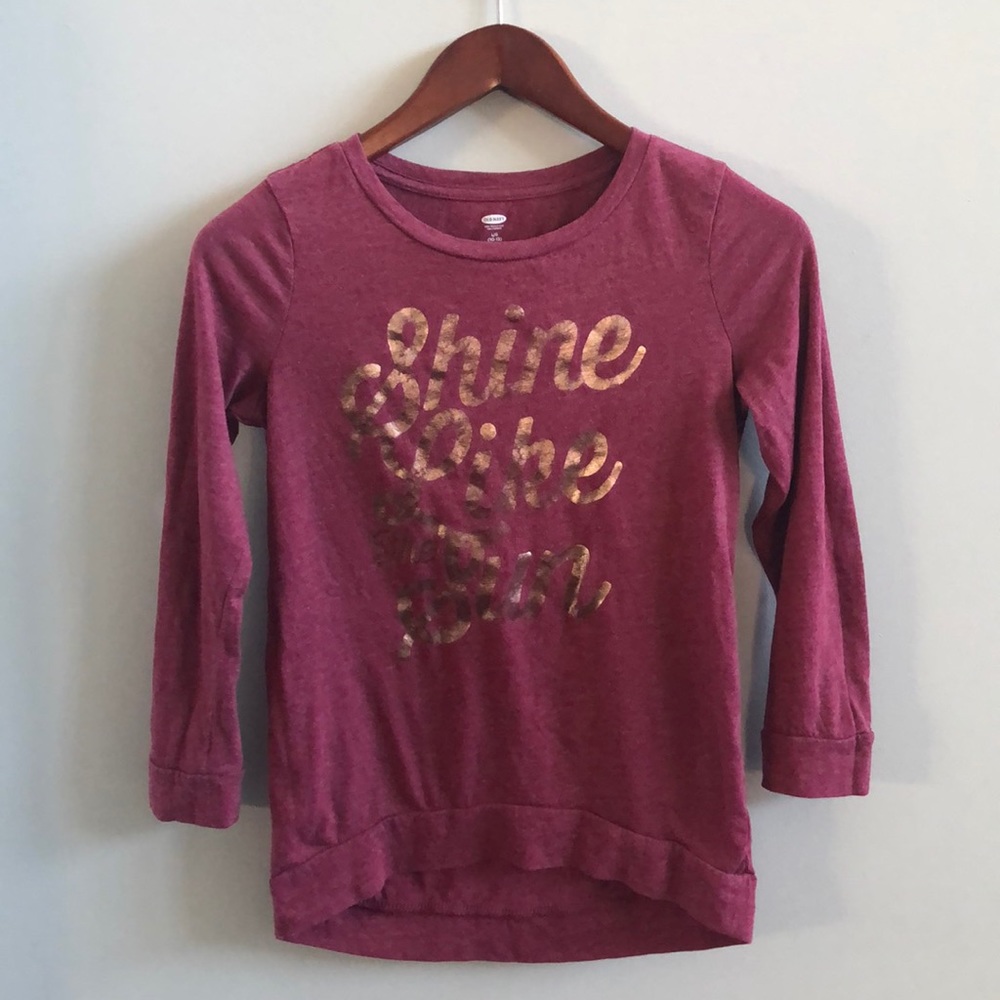 Set of 2 Girls Long Sleeve Graphic Tees